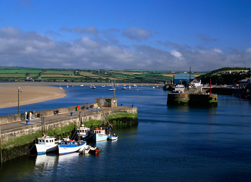 Coasts and Estuaries - Padstow harbour and Camel Estuary.