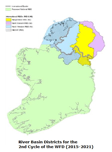River Basin Districts for the 2nd Cycle of the WFD (2015-2021)